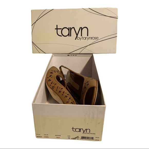 Taryn Rose (NWT) Sling Back, Peep Toe Leather Heels, size 10 - Picture 9 of 10